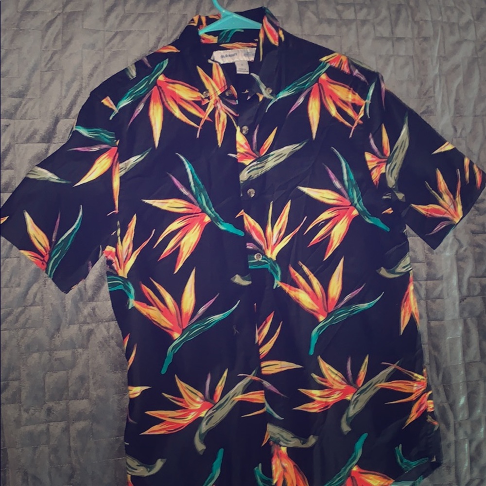 Button up floral print shirt